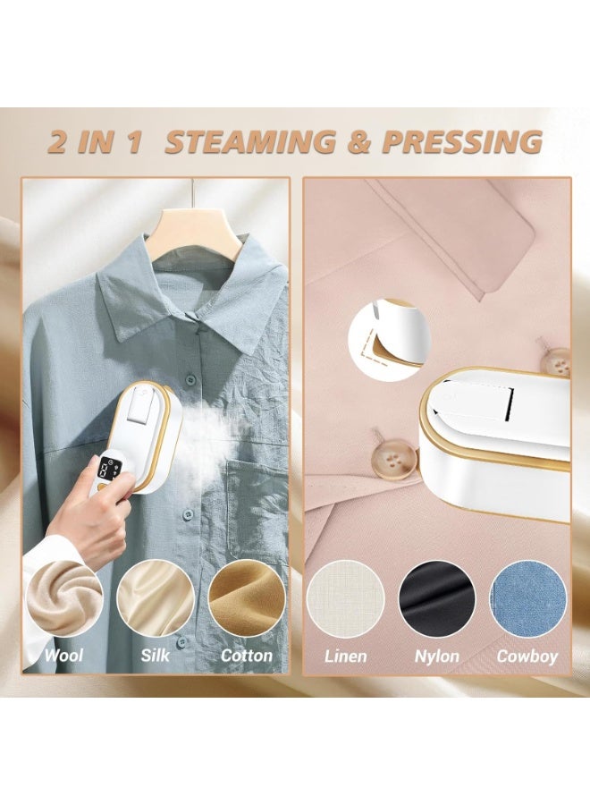 Celeritek Portable Steamer Iron for Clothes - 1200W Handheld Size Portable Steamer, 3 Steam Levels with LCD Screen, 10S Fast Heat-up, for Dress Shirt Home Travel - Image 5